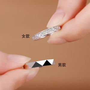 S925 Sterling Silver Diamond Ring Couple Engagement Wedding Rings Men Women Style Fashion Jewelry Accessories