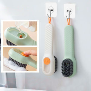 Long Handle Controllable Liquid Shoe Brush Automatic Drainage Deep Cleaning Soft Hair Washing Brush Household Cleaning Tool