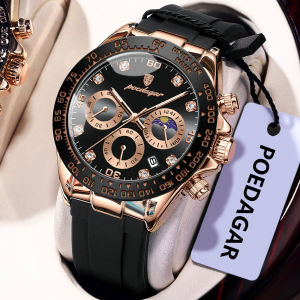 POEDAGAR Fashion Luxury Men Wristwatch Chronograph Date High Quality Quartz Man Watch Waterproof Luminous Military Mens Watches