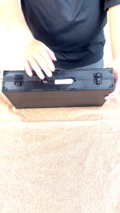 Portable Aluminum Tool Box 39x21x8cm Black