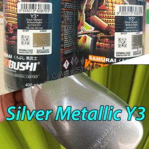 Pilok Pilox Cat Samurai Silver Metalic Y3 3 Abu Abu Metalik 400ml Cat Semprot Samurai Paint Kurobushi Aerosol 400 ml