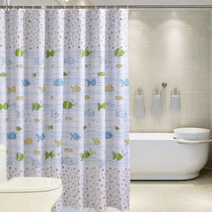 Cartoon Fish Design Shower Curtain