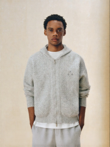 FPA | Áo Khoác Len Hoodie Phong Cách Retro Màu Khối
