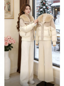 Shalldoer | Korean Stylish Versatile Winter Coat with Large Fur Collar