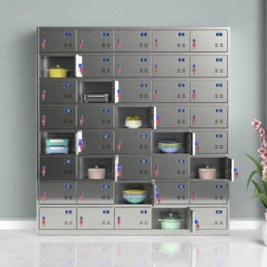 Durable Storage Cabinet For Utensils And Cups Stainless Steel