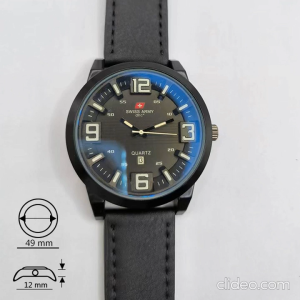 Swiss Army Jam Tangan Pria Tanggal Strap Kulit SA 1190 BB/Putih