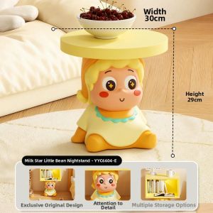 RUIDEDAN | Creative Smart Cartoon Bedside Table with Lamp