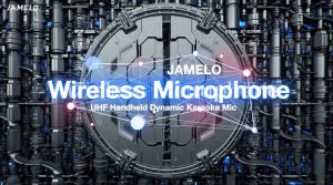 JAMELO 2 PCS Wireless Microphone UHF Dual Cordless Professional Microphone System with Rechargeable Receiver