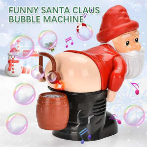 【Internet Sensation】Santa Fart Bubble Machine Automatic Electric Bubble Machine Childrens Toys Christmas Ambience Toys圣诞老人网红泡泡机