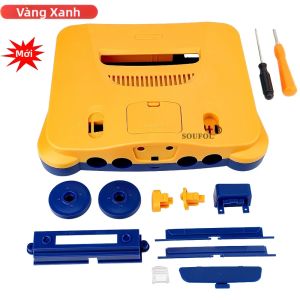 Vỏ Nhựa Trong Suốt Màu Xanh Dương Nhạt Thay Thế Cho Nintendo 64 Phụ Kiện Chơi Game Trong Suốt