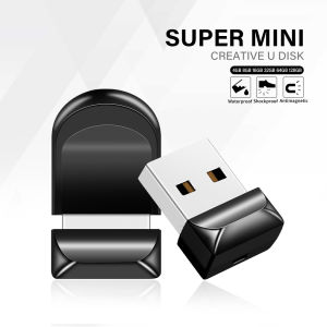 Jaster | Black Mini Pen Drive 128GB High Speed Memory Stick Pen drive 64GB USB 2.0 Oval Flash Drive Convenient Business Gifts Key Chain