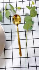 combo 5 muỗng vàng  cán dài ăn cơm  inox sus 304  láng bóng - muỗng canh - muỗng cà phê - muông cơm - muỗng súp