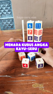 Menara Angka Kayu - Membantu Anak Belajar Mengenal Angka dengan Interaktif - Kayu Seru