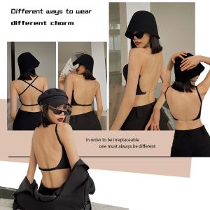 กางเกงชั้นในทรงสวยสำหรับผู้หญิงที่มีหน้าอกเล็ก เสื้อชั้นในแบบเกาะอก ทรงทูบเปิดหลัง ป้องกันการเปิดเผยและขยายออกด้านนอก