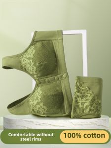 Pure Cotton Maternity Bra No Steel Ring Chinese Zodiac Red Color Gathered Vest Style Underwear for Elderly Women Annphia