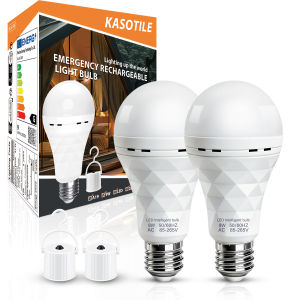 9W LED Portable Rechargeable Emergency Light Bulb E26 for Fishing Camping Tent Outdoor Home Outage Lighting 2pcs