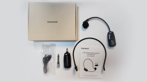 PUSAT XIAOKOA mik mic Microphone wireless untuk mengajar bando imam mesjid headset LCD UHF XK-121