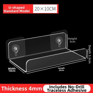 YOUKAMAN | Transparent Drill-Free Bathroom Shelf