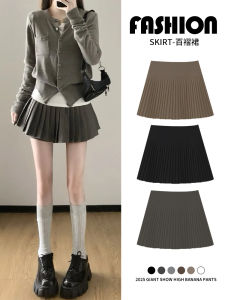 Gray Suit A-Line Mini Skirt Womens Spring Autumn New High Waist Slim JK Short Skirt Commute Korean Style Breathable Skirt