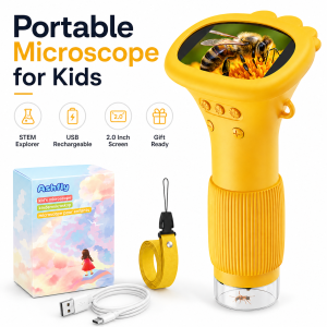 🚚Malaysia Stock🚚Microscope for Kids 2" IPS Screen 1000X Handheld Digital Microscopes HD Pocket Portable Mini USB Microscope Camera PC Compatible Science Edu Fun Birthday Gifts Toys for Children Students