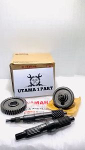 Rasio Set Gardan & Set As Puly As Roda Rasio Gigi Miring 4 Pcs Yamaha Mio M3 Mio Z Fino Fi 125 Fino 125 Fi Original Baru