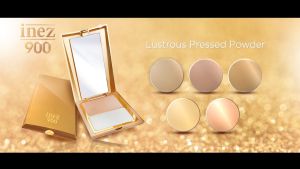 Bedak Padat Gold Lustrous Pressed Powder Inez 900 TERMURAH