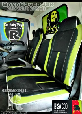 Sarung jok Lapis jok Cover jok Bungkus jok Isuzu Elf MACAN motif terbaru gratis sarung stir / cover jok isuzu NKR 71