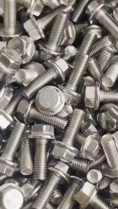 เชิ้น น็อตติดแหวน สกรู สแตนเลส SUS304 MM น็อต 6 เหลี่ยม โบลท์ ด้าน 1.25 มิล