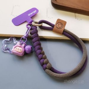 Short Cotton Wrist Strap Phone Lanyard for Women Durable Comfortable Mobile Phone Case Anti-Loss Fashionable Versatile