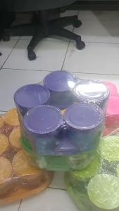 Calista Toples Tonam Set isi 6 + Nampan / Toples kue lebaran / Toples kue kering