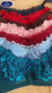 PAKET BH 10 PCS BRA WANITA DEWASA BEHA TANPA KAWAT TANPA BUSA BH RENDA 34-42