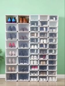 กล่องใส่รองเท้า กล่องรองเท้า กล่องเก็บของ เปิดฝาด้านหน้า มีให้เลือก 2 ขนาด Rack Shoe Box