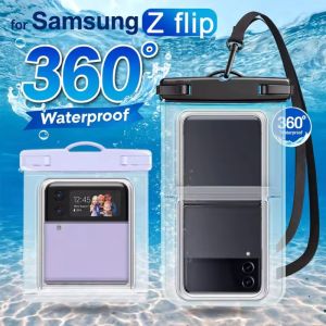 Waterproof Phone Case Pouch Drift Diving Swimming Bag For Samsung Galaxy Z Flip Series Underwater Dry Bag With Lanyard