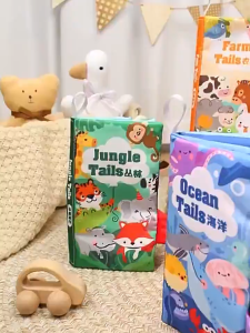 JOOKID Baby Soft Cloth Book Early Educational Toys Baby Rustle Sound Toys Baby Busy Book