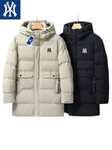 Outlets Thickened Long down Cotton Jacket Men Winter Warm Coat Large Size Polyester Fiber Filling Hooded Zipper Closure