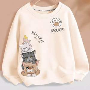BRUCE SMELLY CAT AND DUCK Sweater Kekinian Ala Korea Crewneck Sweatshirt Kpop Wanita Oversize Fashion Outfit Ootd Korean Style Sweter Crewnek Switter Krop Cewe Krunek Perempuan Sweeter Viral Remaja Korea Atasan Cewek Premium LD 110 PB 62 BB 45 s.d 65Kg
