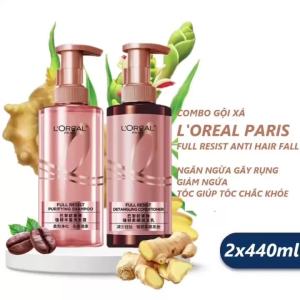 Combo Gội Xả LOreal Elseve Full Resist Ngăn Ngừa Giảm Gãy Rụng Tóc Chắc Khỏe Loreal Paris Elseve Full Resist Anti Hair Fall Shampoo n Conditioner