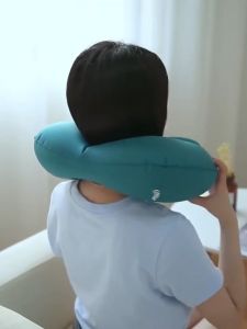 【⏰Wholesale Store】U-Shape Inflatable Travel Neck Pillow Press Air Pump Office/Car/Sleeping Portable Neck Cushion Pillow(Shipping Free)