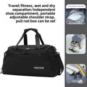 Large Capacity Fashionable Travel Bag for Men And Women Waterproof Gym Bag Single Shoulder Luggage Bag Can Be Slipped over Carry-On Suitcase