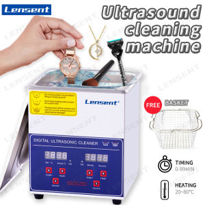 Lensent 2L Digital Ultrasonic Cleaner Adjustable Heating Timing Cleaning Lab Machine Glasses Watches  Fuel Injector Cleaner