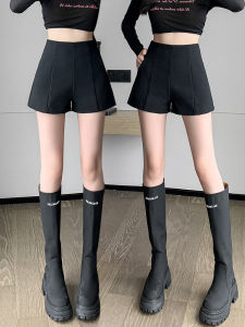 Quần Short Vest Nữ Cạp Cao Màu Đen Mùa Hè Thu Quần Dài Thường Ngày Chữ a Bó Sát Ngoài Trời Cho Phụ Nữ