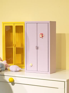 Girly Style Student Dormitory Desktop Small Iron Cabinet Storage Box Storage Cabinet Mini Small Iron Cabinet Desk Storage
