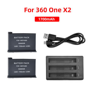 Charge Hub Battery For 360 One X2 1700mAh Charger Box Lithium Camera Battery Accessory
