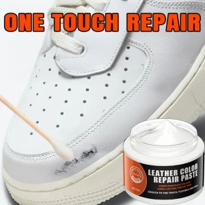 KJM New White Leather Restore Kit 50g – Color-Correcting Cream Repairs Scratches Fading Aging Leather for Sofas & Shoes