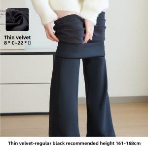 Miiow | Womens Winter High Waist Thickened Tummy Control Shaping Elastic Flared Shark Pants