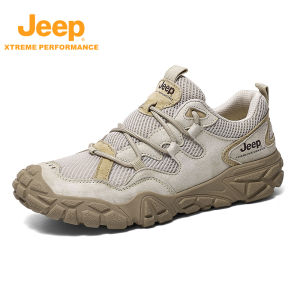 Jeep | Jeep Official Mens Outdoor Climbing Shoes 2025 New Mesh Breathable Anti-slip Sports Hiking Shoes Shock Absorption Low Top