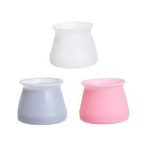 Moda 4Pcs Silicone Chair Leg Cover Table Foot Pad Furniture Leg Protector Anti Slip Silent White Pink Gray
