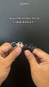 Emrys Premium Ring THOR GLOSSY Collection Real Titanium Anti Karat Cincin Titanium Pria Wanita