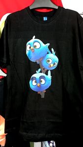 Kaos Pria Gambar 3D Premium 3 Bird Katun 24s H090 By Hans & Co