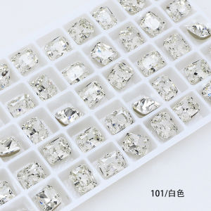 East Ocean Long Octagonal Nail Decorations 8*10MM Ice Flower Cut Super Shiny Sharp Bottom Drill Nail Art Accessories Crystal